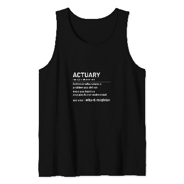 Discover Actuary Wizard Magician Funny Actuary Tank Tops