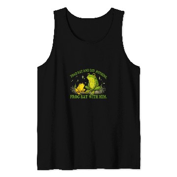 Discover Book Fun Toad sat and did nothing Frog Toad Book Lover Tank Tops