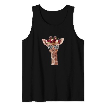 Discover Giraffe Pet Sunglass Japanese Cherry Cute Blossom Sakura Flower Tank Tops