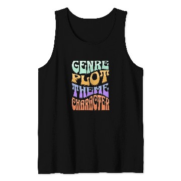 Discover Retro Author Writer Novelist Genre Plot Theme Character Tank Tops