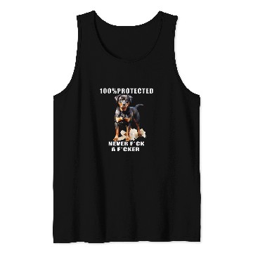 Discover Rottweiler Pet BOSS 100 Protected Rottweiler Fun 4 Tank Tops