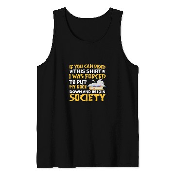 Discover Book Fun Rejoin Society Book Lover Bookworm Libary Tank Tops