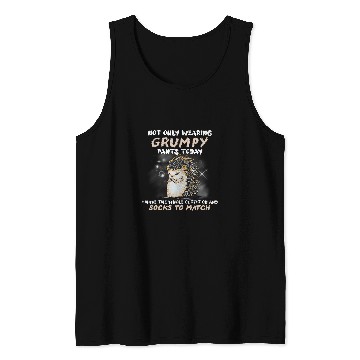 Discover Hedgehog Pet Not Only Wearing Grumpy Pants Today Funny Hedgehog Tank Tops