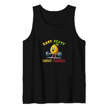Discover Easy Peasy Lemon Squeezy Lemonade Lover Gym Exercise Tank Tops