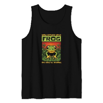 Discover Frog Pet Amphibian Lover Toad pond Frogs Fan Tank Tops