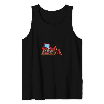 Discover Bulldozer Fun Driver Bulldozing Construction Vehicles Tank Tops