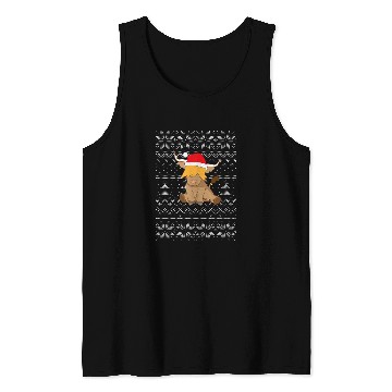 Discover Cow Pet Christmas highland cow knitted pattern ugly Tank Tops
