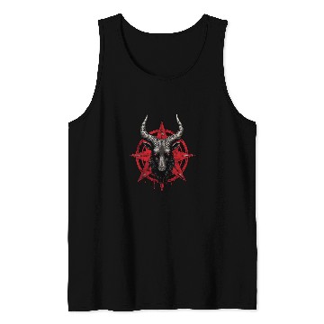 Discover Goats Pet Baphomest Pentagram Satanic Devil Goats Head Occul Tank Tops