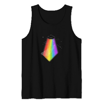 Discover Aliens UFO Rainbow Mountain Alien UFO Tank Tops