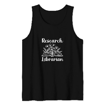 Discover Research Librarian Floral Book Reader For Women Girls Tank Tops