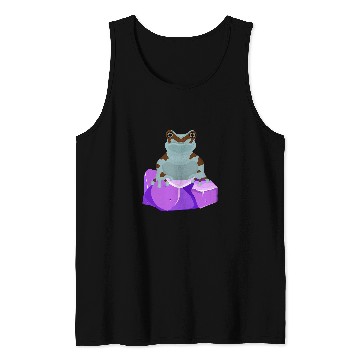 Discover Frog Pet Crystal Amethyst Gemstone for Toad Owners Tank Tops