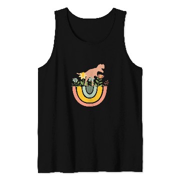 Discover Dinosaur Pet TRex Trex Tyrannosaurus Jurassic Dino Rainbow Boho Bohemian Tank Tops