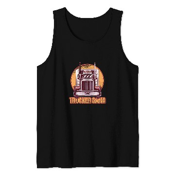 Discover Truck Fun Gang Truckers 18 Wheeler Freighter Truck Driver Tank Tops