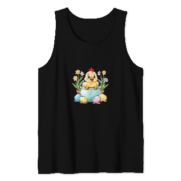 Discover Chicken Pet Egg Hunting Easter Bunny Ears Farm Animal Spring 8 Tank Tops