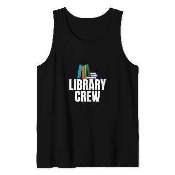 Discover Book Fun Library Crew Sarcastic for Unisex Book Nerds Tank Tops