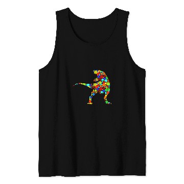 Discover Dinosaur Pet Polka Dot Pattern Happy Dot Day Lover Tank Tops