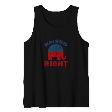 Discover Elephant Mammal Raised Right Republican  Conservative Tank Tops