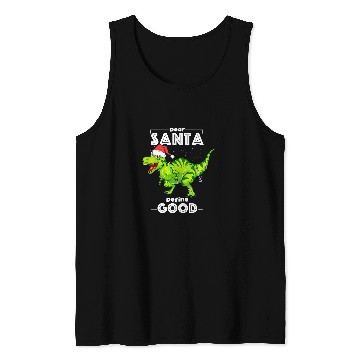 Discover Dinosaur Pet Dear Santa Define Good Christmas Lights Tree Rex Tank Tops