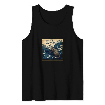 Discover Ferret Pet Surrealism Japanese Painting Weasel Tank Tops