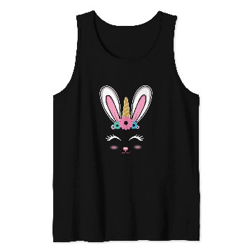 Discover Unicorn Pet Easter Bunny Happy Easter Tank Tops