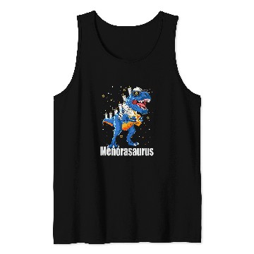 Discover Dinosaur Pet Menorasaurus rexs Menorah Dinosaur TRex Hanukkah Tank Tops