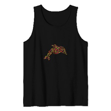 Discover Dolphin Pet Gift Polka Dot Dolphin 15th September International Dot Day Tank Tops