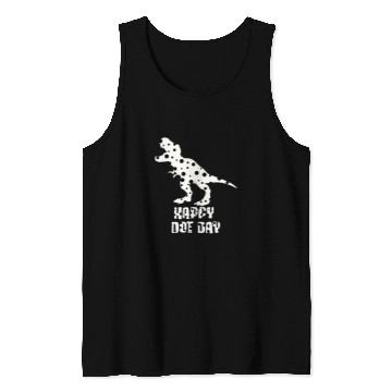 Discover Dinosaur Pet Polka Dot T rexs Dinosaur International Happy Dot Day White B Tank Tops