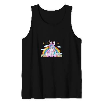 Discover Unicorn Pet Kids Unicorn Bunny Happy Easter Rainbow Unicorn Girl Tank Tops
