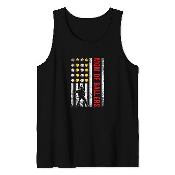 Discover American Flag Baseball Lover Mom Softball Team Coachs Player Tank Tops