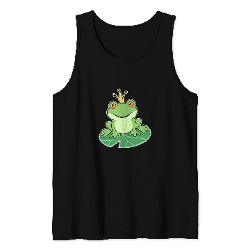 Discover Frog Pet Cute King Frog Toad with a Crown Tank Tops