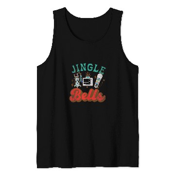 Discover nurses Job xmass Jingle Bells Respiratory Therapist Xmas Tank Tops
