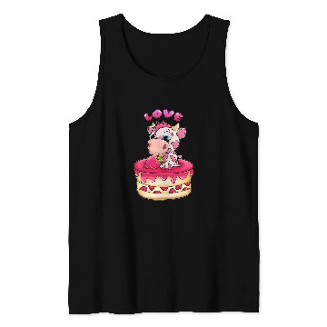 Discover Cow Pet Strawberry Cow Design 036 Tank Tops