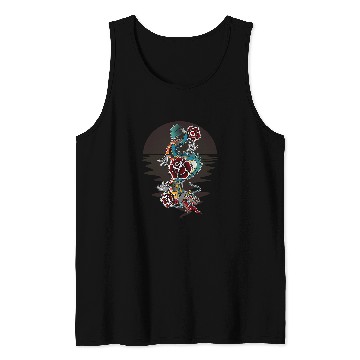 Discover Dragon Pet Japanese dragon flowers for men and women Tank Tops