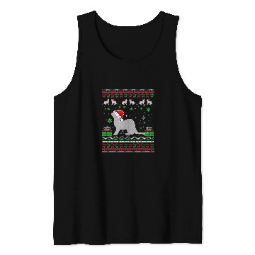 Discover Ferret Pet Christmas Lovers Polecat Ugly Christmas Sweater Tank Tops
