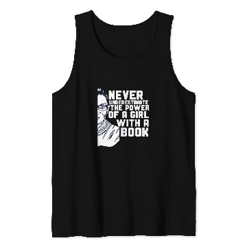 Discover Book Fun Ruth Bader Ginsburg RBG Quote Girl With a Book Feminist 1 6 Tank Tops