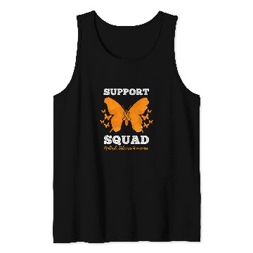 Discover Multiple Sclerosis Ribbon Support Squad Butterfly Tank Tops