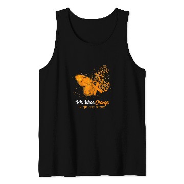 Discover Multiple Sclerosis Ribbon We Wear Orange Multiple Sclerosis Awareness Butterfly Tank Tops