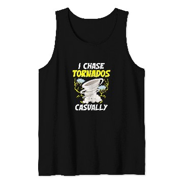 Discover Storm Chasing Lightning Thunder Weather Hurricane Tornado 22 Tank Tops