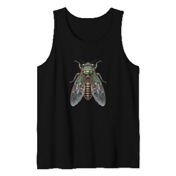 Discover HyperRealistic Cicada Insect Art Tee for Nature Lovers 2024 21 Tank Tops