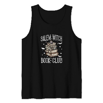 Discover Book Fun Salem Witch Book Club Halloween 1 Tank Tops