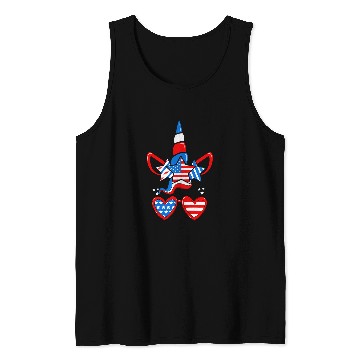 Discover Unicorn Pet Face 4th Of July Cute Girls Kids Teens Sunglasses Tank Tops