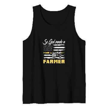 Discover Tractor Fun driving God Made A Farmer American Flag Tractor Farmer Tank Tops