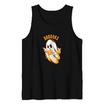 Discover Book Fun Cute Teacher Halloween Booooks ghosts Reading Tank Tops
