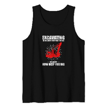 Discover Excavator Fun Sand Digger Design for Bachhoe Operator 5 Tank Tops