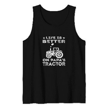 Discover Tractor Fun driving life is better on paps tractor farm Tank Tops