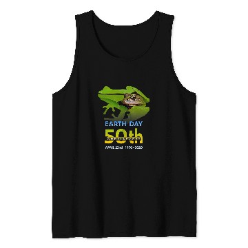 Discover Frog Pet Earth Day 50th Anniversary Frog and Toad Silhouette Tank Tops