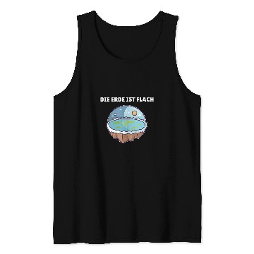 Discover Flat Earth Map Model Flat Earth Society Tank Tops