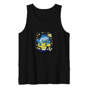 Discover Frog Pet Blue Cute Frog Toad Trippy Weird Animal Mushroom Art Tank Tops