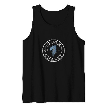 Discover Storm Chaser Meteorologist Tornado Chasing Hurricane Grunge Tank Tops