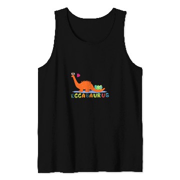 Discover Dinosaur Pet Easter brontosaurus eggs bunny ears eggasaurus cute Tank Tops